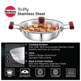 Hawkins Tri-Ply Stainless Steel Deep Fry Pan With Lid 2.5 Litre