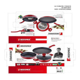 Bergner Bellini Plus Aluminium Cookware Set Pcs of 3