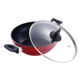 BG-6655 Bergner Scarlett Cast  Aluminium Non Stick Kadhai With Lid (24)-