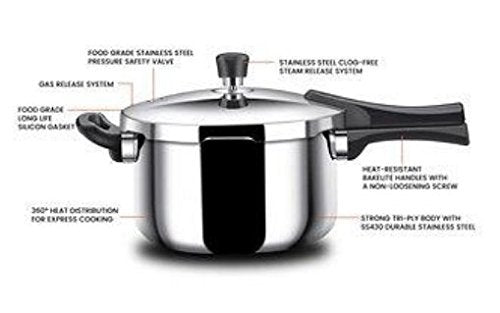 STAHL XPRESS TRIPLY STAINLESS STEEL PRESSURE COOKER (3.3L) OUTER LID