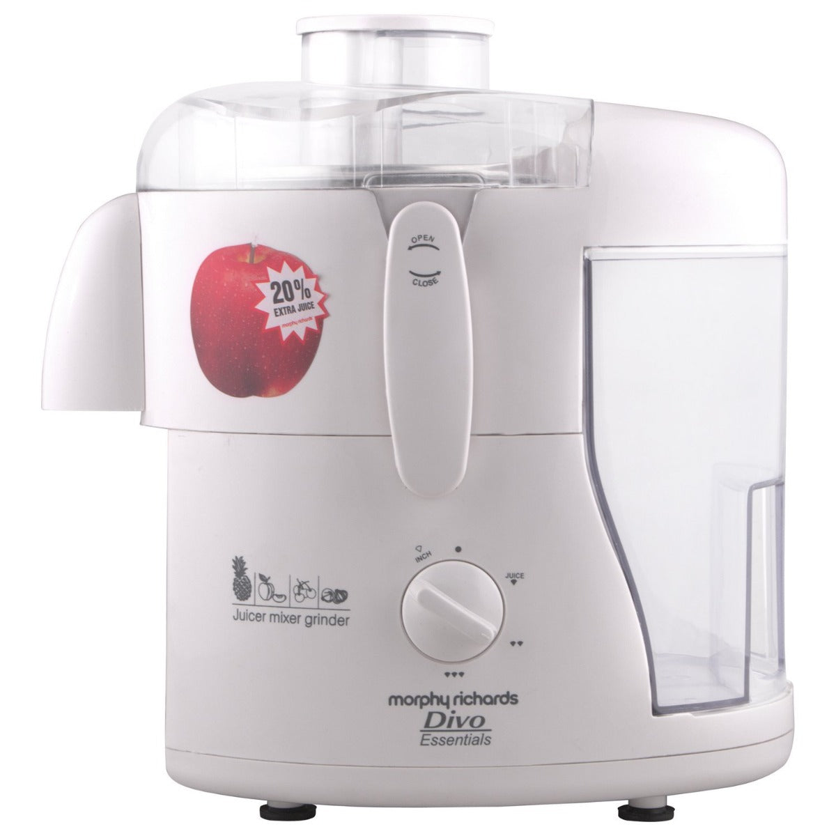 Morphy Richards Divo Essentials 3 Jar 500-Watt Juicer Mixer Grinder (White)