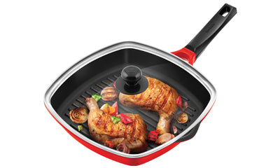 Hawkins Die Cast Grill Pan 30 cm with Glass Lid (DCGP30G)