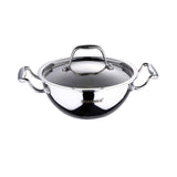 BuyBergner Argent Triply Stainless Steel Kadai with Lid 36 Cm 6.1 Ltr (BG-9961) at lowest price on Apnidukaan.com