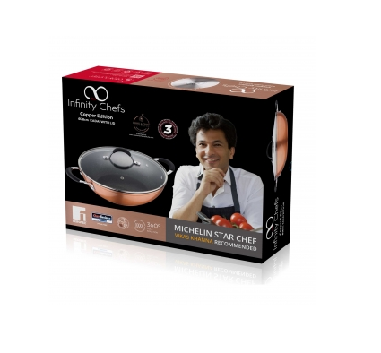 Bergner Infinity Chefs Kadai with Lid (20cm)