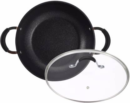  Bergner Infinity Chefs Aluminium Non-Stick Kadai with Lid (24cm