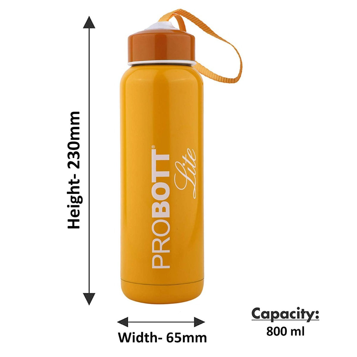 PROBOTT LITE Stainless Steel Water Bottle 800ml Yellow Color (PL800-01)