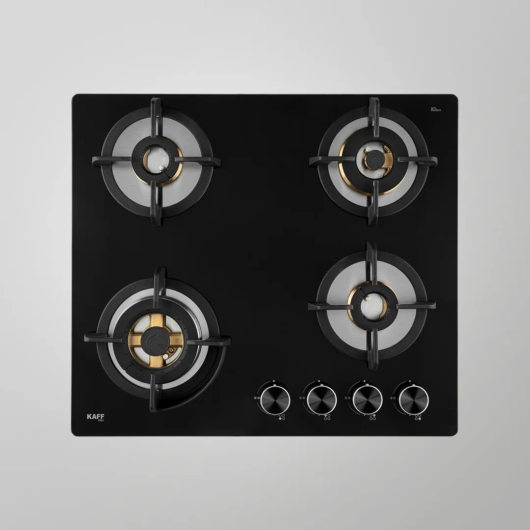 KAFF BLHF 604 Full Brass High Efficiency Burners with FFD BUILT IN HOB