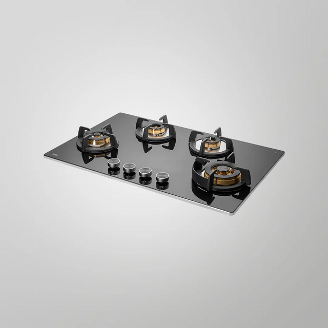 KAFF BLH 804X BLK Full Brass High Efficiency Burners with FFD BUILT IN HOB