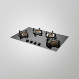 KAFF BLH 804X BLK Full Brass High Efficiency Burners with FFD BUILT IN HOB