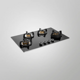 KAFF BLHF 804 BLK Full Brass High Efficiency Burners with FFD BUILT IN HOB