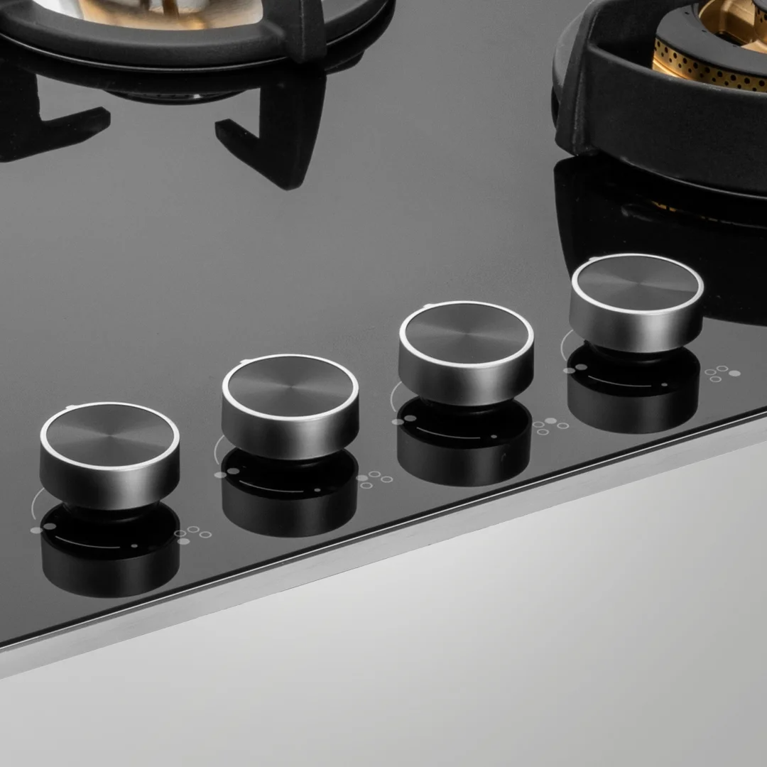 KAFF BLHF 804 BLK Full Brass High Efficiency Burners with FFD BUILT IN HOB