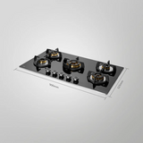 KAFF BLHF 865 Tempered Glass with FFD Auto Electric Ignition BUILT IN HOBS