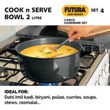 Hawkins Futura Hard Anodised Cookware (3 Pieces ) Set 4 ASET4