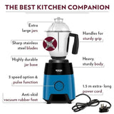 Borosil Radiant Mixer Grinder W17 600 W, 3 Jars