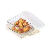 Borosil Square Dish With Lid Storage (0.8L)