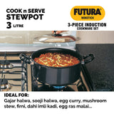 Hawkins Futura Non-Stick Cookware Set INSET1 (3-Pieces)