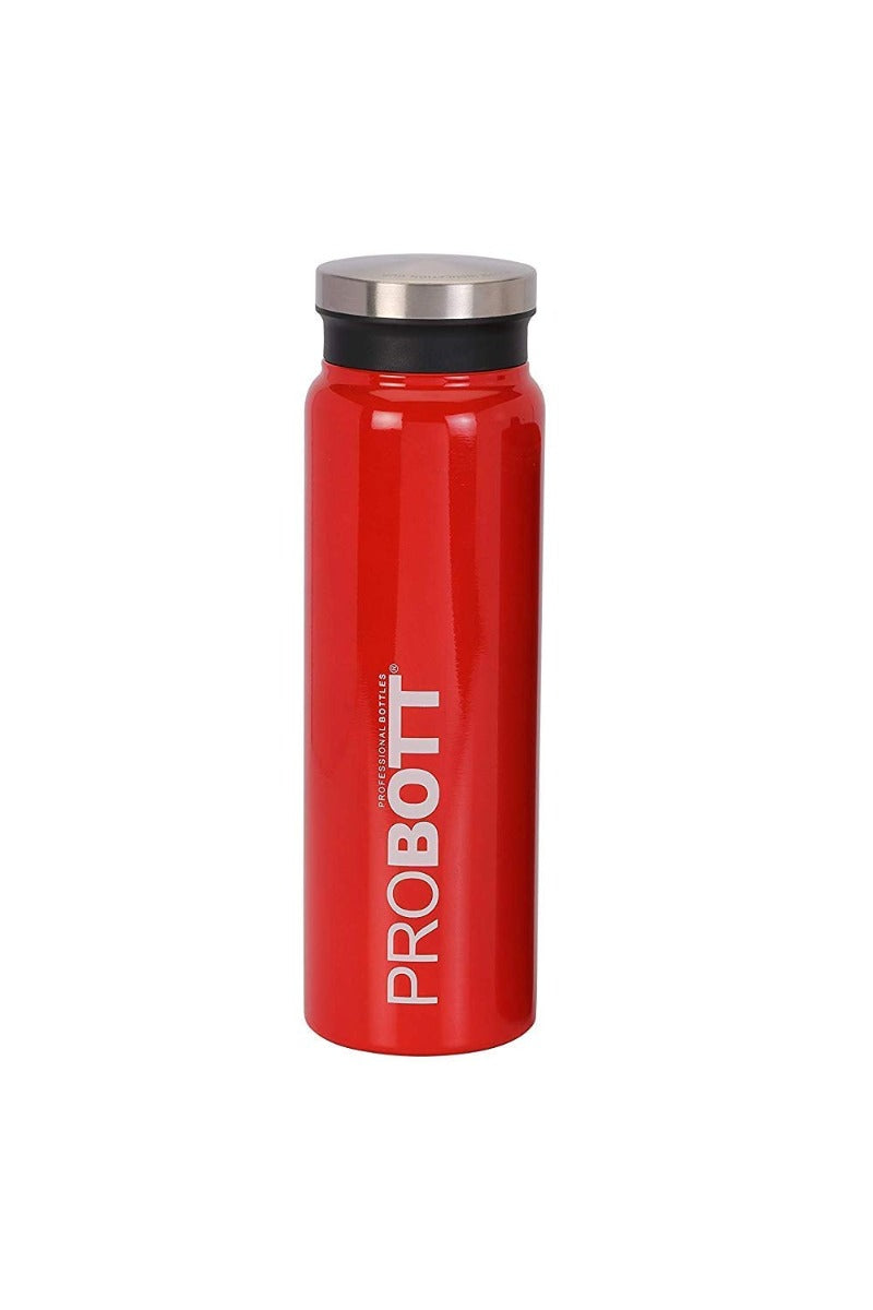 Probott Thermosteel Stainless Steel Bottle For Hot And Cool Water Vacuum Insulated 1 L (750 Ml, Red)