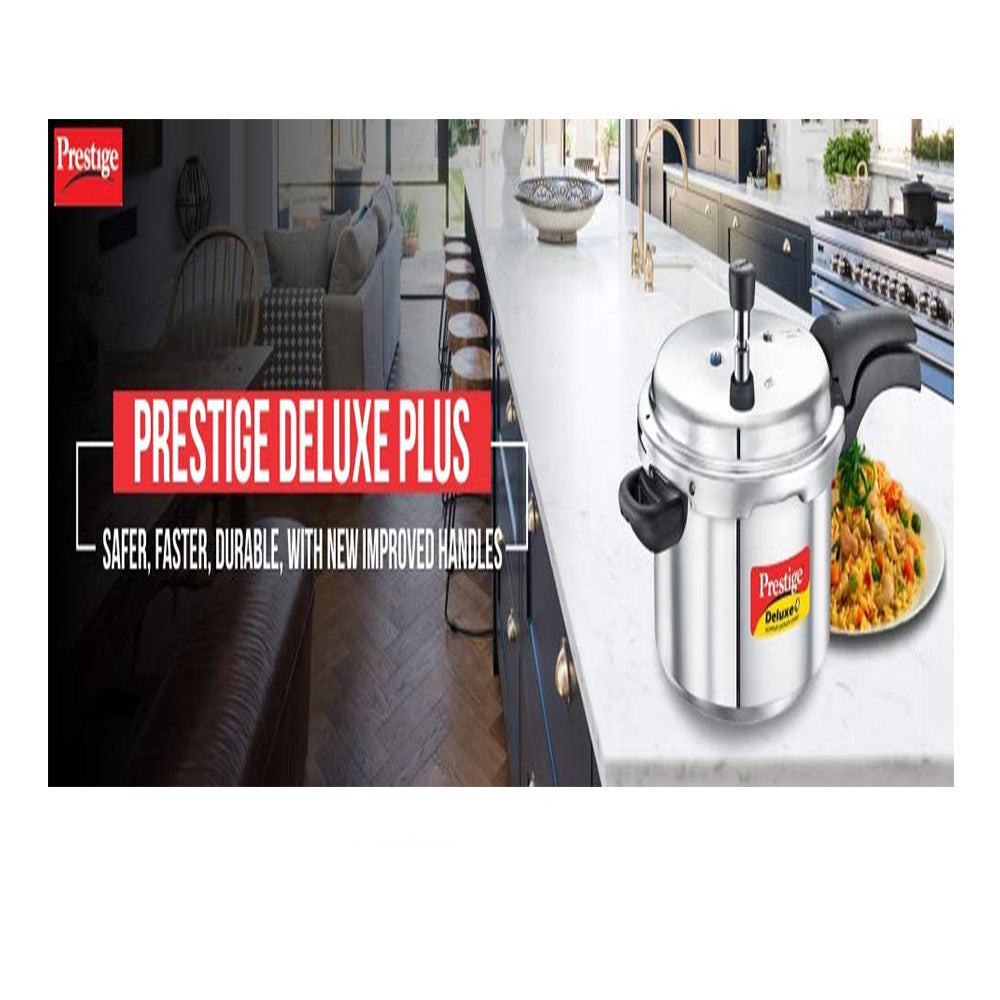 PRESTIGE DELUXE PLUS ALUMINIUM PRESSURE COOKER 5 LITRE 10702