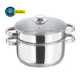 Vinod Steamers 2 Tier With Glass Lid / SS Lid (Induction Friendly) (18)