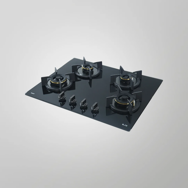 Kaff BZ 654 Built-in Hob, 4 High Efficiency Forged Brass Burners Coated in Black