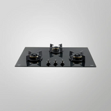 Kaff BZ 783 Built-In Hob, Auto Ignition 3 High Efficiency Forged Brass Burners Coated in Black