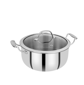 Bergner Hitech-3 Prism Non-Stick SS Casserole With Lid (BG-31158)