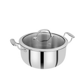 Bergner Hitech-3 Prism Non-Stick SS Casserole With Lid (BG-31158)