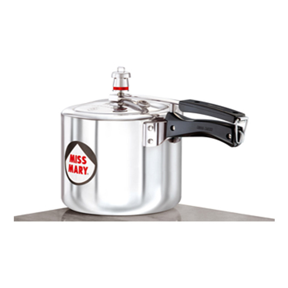 Hawkins Miss Mary Pressure Cooker 3.5 Litre : MM 35  with Hawkins Genuine 2 Gasket & 2 Safety Valve