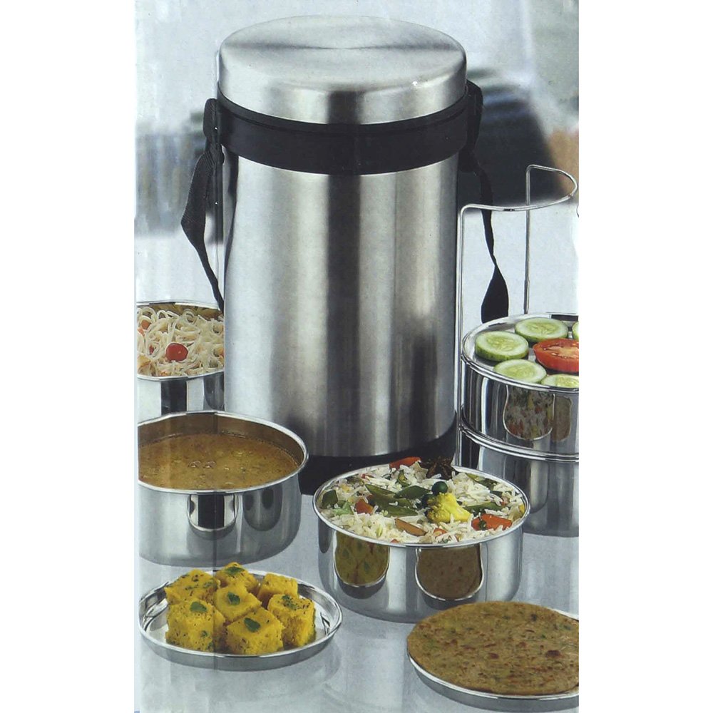 Jvl Hot Insulated Stainless Steel Tiffin 5 Container