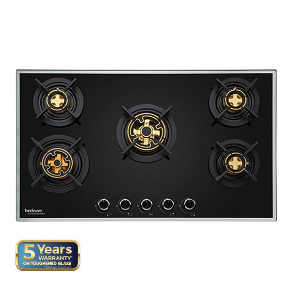 Hindware CAMELIA 5B 86 CM Burner Hob Toughened Glass