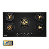 Hindware CAMELIA 5B 86 CM Burner Hob Toughened Glass