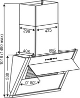 KAFF CANBERRA 90 | Low Maintenance | Black Tempered Glass Chimney