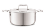 Cello 28 Cm Tri-Ply Steel Casserole With Lid ( 8.3 Liter )