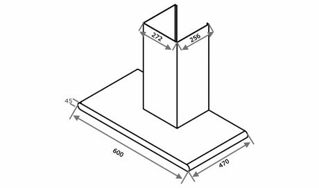 ELICA CHIMNEY GALAXY ETB PLUS LTW 60 NERO T4V LED
