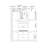 Teresa Neo I-90 90 cm Wall Mounted Chimney – Auto Sense Technology, 1500 m³/hr Suction, Smart Heat Auto Clean, 534.84.523