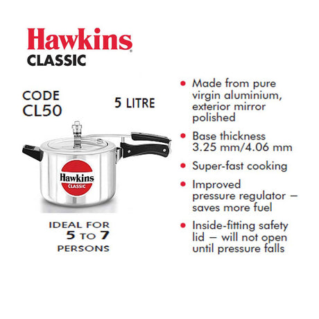 Hawkins Classic Aluminum Pressure Cookers 