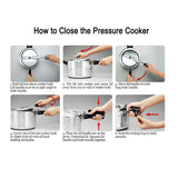 Hawkins Contura Black Pressure Cooker 3 Litre: CB30 with Hawkins Genuine 2 Gasket & 2 Safety Valve