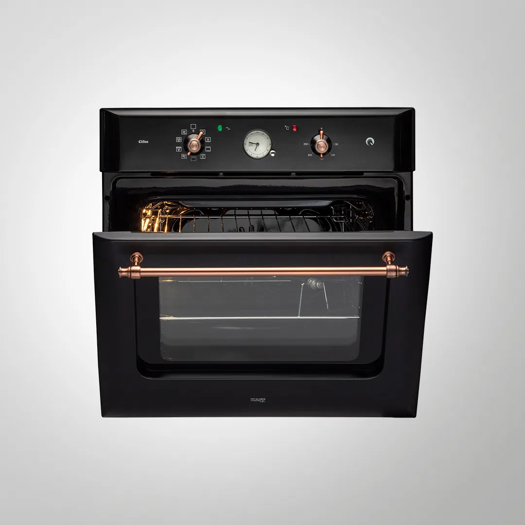 KAFF CLOV 6 BLN 60 cm Built In ELECTRIC OVEN With True Convection Black Retro Finish 60 L