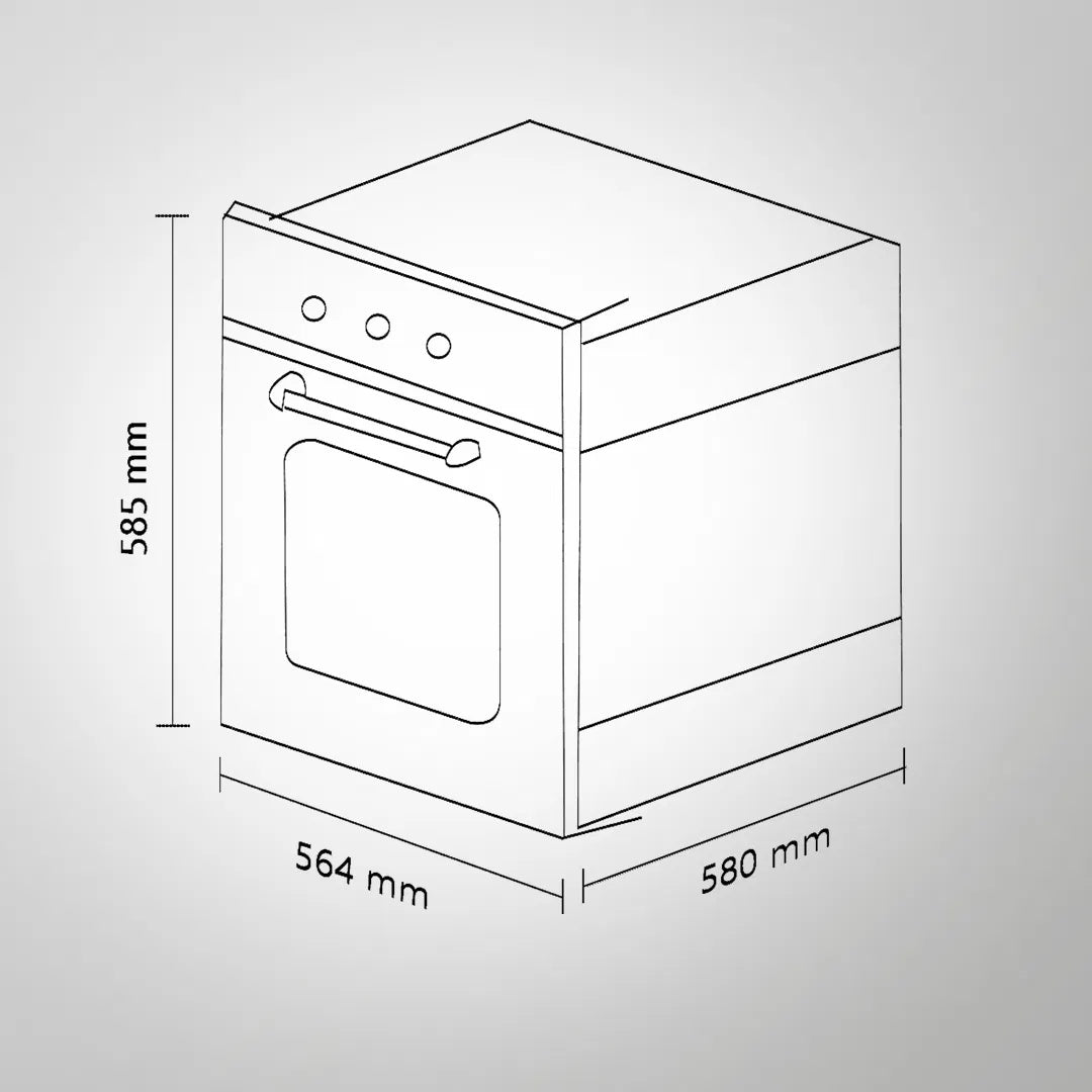 KAFF Built in Ovens CLOV 6 BL with True Convection (Black Retro Finish)