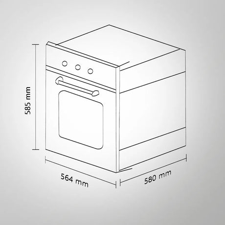 KAFF Built in Ovens CLOV 6 BL with True Convection (Black Retro Finish)