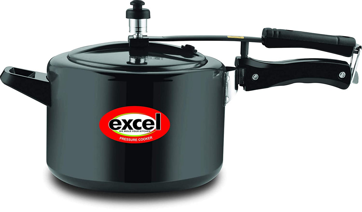 Excel Ultra Hard Anodized Aluminum Pressure Cooker Inner Lid, 5 Litre, (Black )