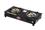 SURYAFLAME 2 Burners Regal Ms Glasstop Gas Stove, Black (Non Auto Ignition)