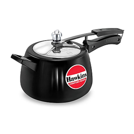 HAWKINS 4 LITRE HARD ANODISED CONTURA BLACK PRESSURE COOKER : CB40
