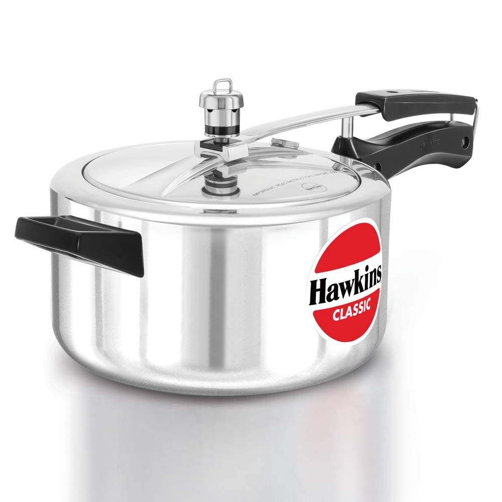 Hawkins  Classic CL40 4-Liter New Improved Aluminum Pressure Cooker, Small, Silver