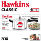 Hawkins  Classic CL40 4-Liter New Improved Aluminum Pressure Cooker, Small, Silver