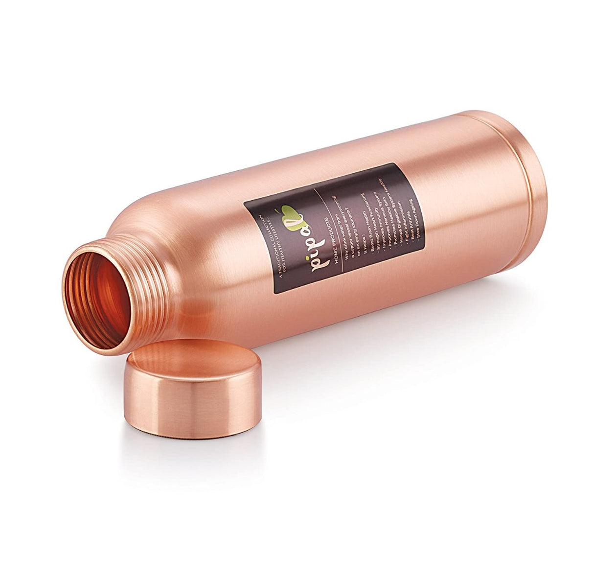 Pipal Product Llp Copper Brown Water Bottle-1000ml 