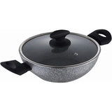 Bergner Granito Mineralia Forged Aluminium Non Stick Cookware Set 4 Pcs - BG-30165 (Grey)