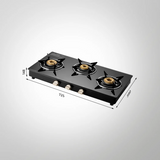 KAFF CTE713B Slim Line Design High Efficiency Brass Burners Cooktop