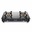 Preethi BluFlame Smart Glass Top 2 Burner Gas Stove (Black)