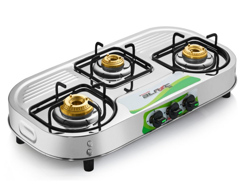 Buy BUTTERFLY BLAZE 3 BURNER GAS STOVE lowest price in India at Apnidukaan.com
